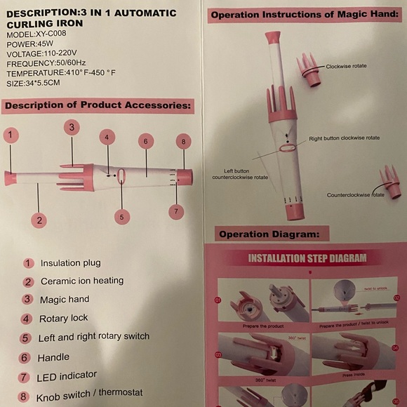 3 in 1 Curling Iron - Picture 6 of 6